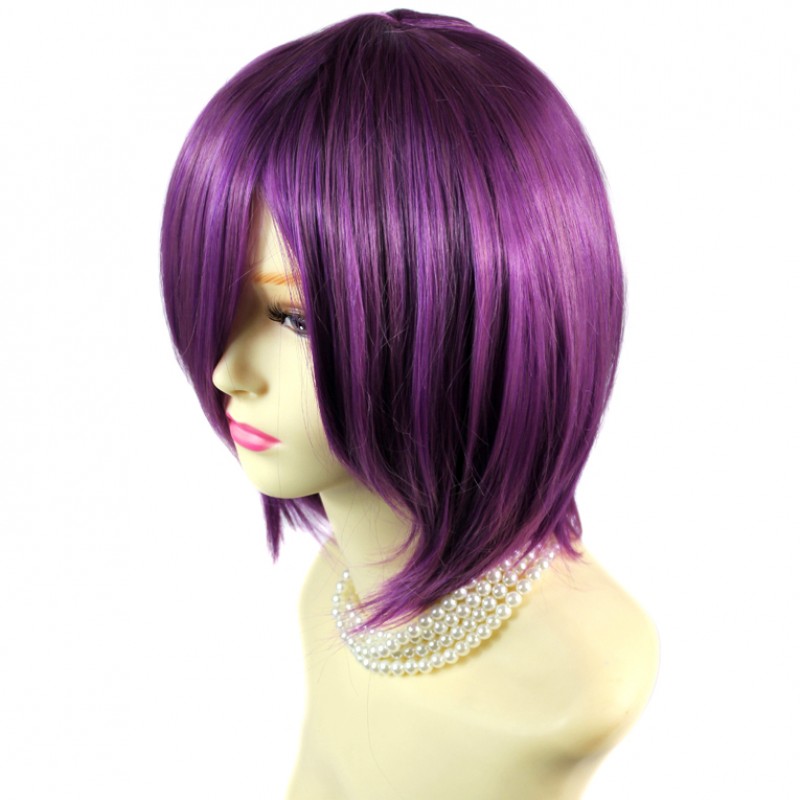 Wiwigs Sexy Lovely Straight Bob Dark Purple Ladies Wig Cosplay Party Hair Wiwigs Uk