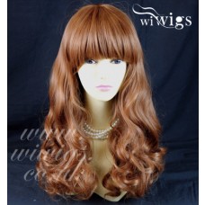 Sexy Gorgeous Layered Light Auburn Wavy Long Ladies Wigs Heat Resistant Wig UK