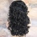 Curly Black 3/4 Fall Hairpiece Long Curly Layered Half Wig Hair Piece UK