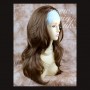 Light Brown Long 3/4 Wig Fall Hairpiece Wavy Layered Hair Piece by Wiwigs